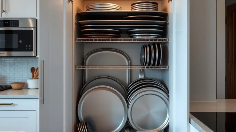5 Steps to keep accessible Lids with Baking Sheet and Pan Storage in a Island Cabinet - Home Idea