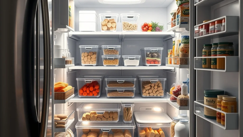 7 Steps to arrange Packets with Stackable Pantry Bins in a Fridge Pantry Zone - Home Idea