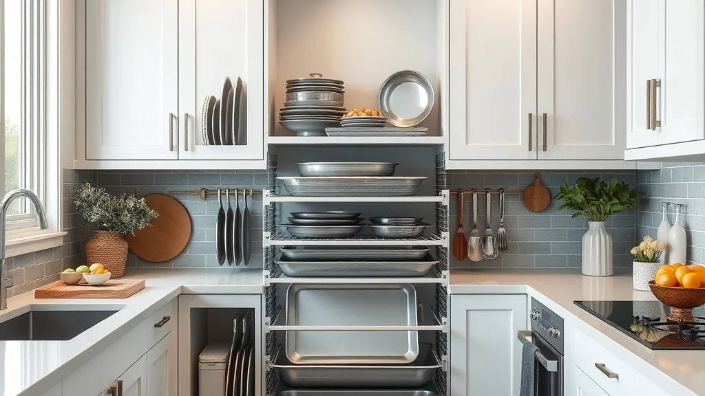 A 11 Minute Baking Sheet and Pan Storage Reset for Your Island Cabinet - Home Idea