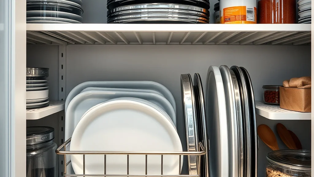 A Practical Baking Sheet and Pan Storage System for Cooling Racks in a Pantry Shelf - Home Idea