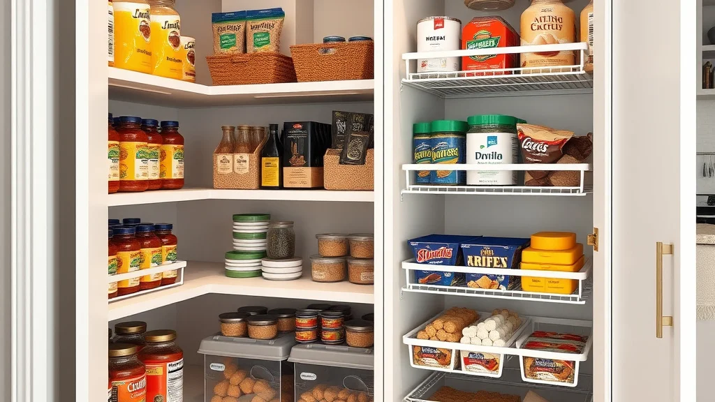 A Practical Stackable Pantry Organizers System for Breakfast Items in a Cabinet - Home Idea