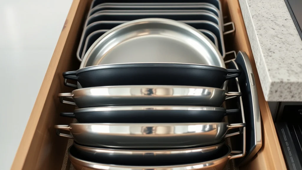Baking Sheet and Pan Storage Setup in a Drawer That Keeps Lids Easy to Find - Home Idea