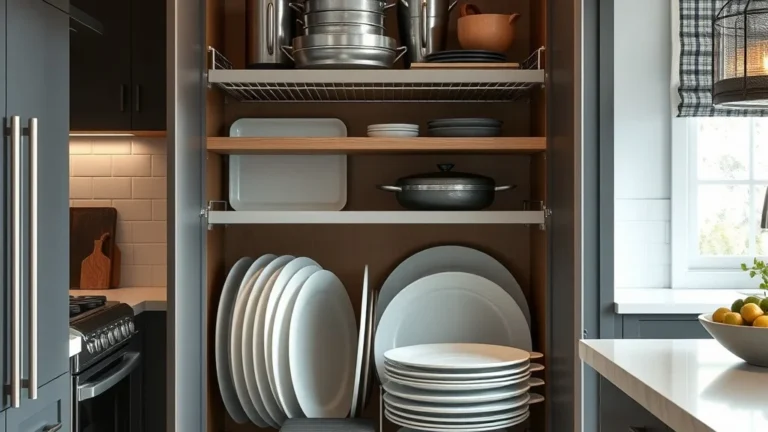 Baking Sheet and Pan Storage Setup in a Island Cabinet That Keeps Cooling Racks Easy to Find - Home Idea