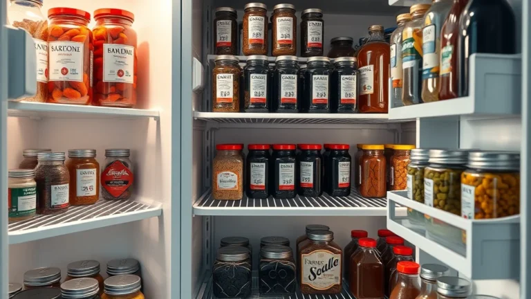 Can and Bottle Organization Setup in a Fridge Pantry That Keeps Jars Easy to Find - Home Idea