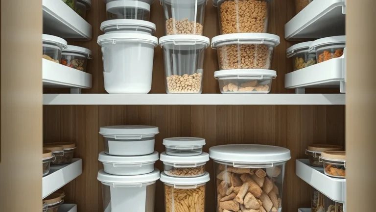 Food Container and Lid Storage Rules That Help You Improve Visibility in a Pantry Shelf - Home Idea