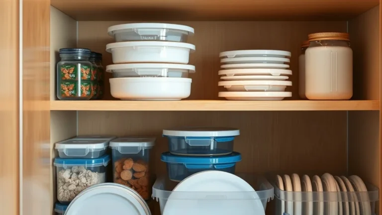 Food Container and Lid Storage Rules That Help You Keep Items Easy To Reach in a Cabinet - Home Idea