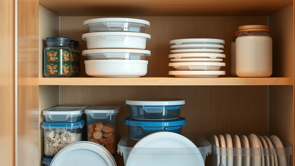Food Container and Lid Storage Rules That Help You Keep Items Easy To Reach in a Cabinet - Home Idea