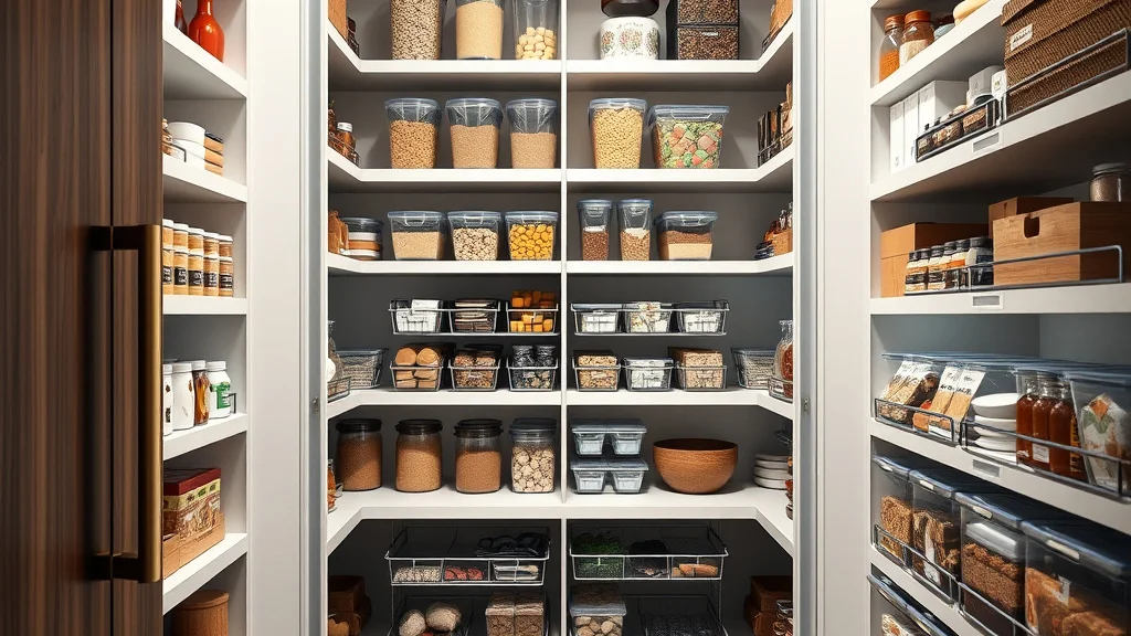 How Experts choose Baking Supplies in a Kitchen Pantry with Stackable Pantry Organizers - Home Idea