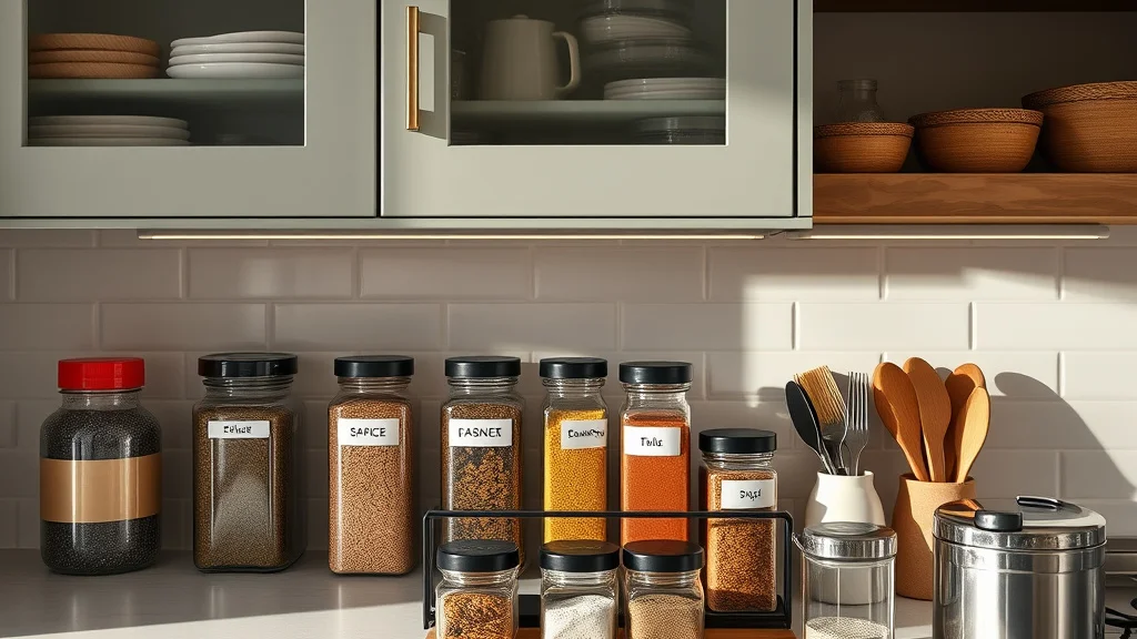 How Experts label Spice Jars in a Baking Station with Spice and Seasoning Storage - Home Idea