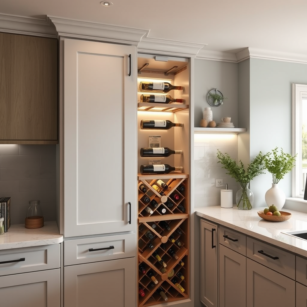 How to Build a Wine Rack Inside a Kitchen Cabinet Step by Step - Home Idea