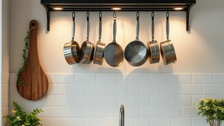 Kitchen Wall Pot Rack Ideas for a Tidy Walls - Home Idea