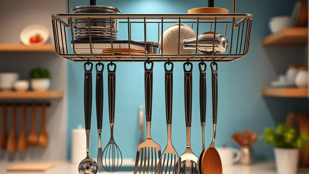 Smart Stylish Hanging Kitchen Utensils Rack Ideas for Busy Cooks - Home Idea